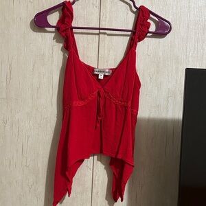 Madden Girl Scarlet Ruffle Strap Blouse